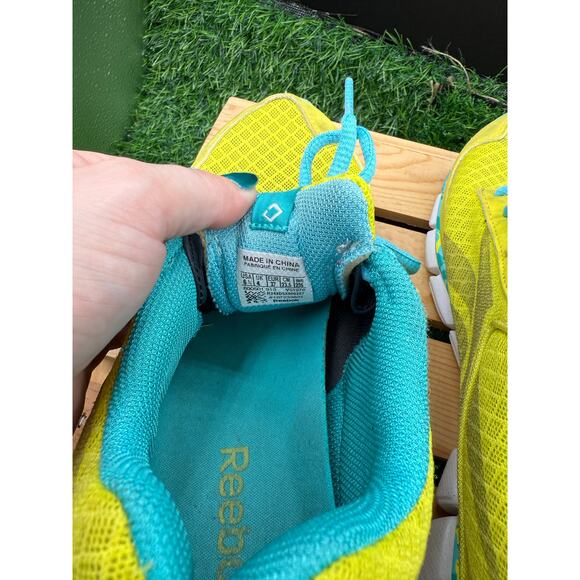 Reebok SmoothFlex Running Shoes - Neon Green/Blue- Size 6.5W - Picture 7 of 11